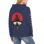 USA Size Women's BLUE NAVY Itachi Uchiha Anime All Over Print Hoodie