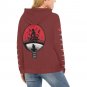 USA Size Women's MAROON Itachi Uchiha Anime All Over Print Hoodie