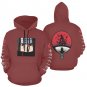 USA Size Women's MAROON Itachi Uchiha Anime All Over Print Hoodie