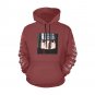 USA Size Women's MAROON Itachi Uchiha Anime All Over Print Hoodie