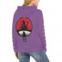 USA Size Women's PURPLE Itachi Uchiha Anime All Over Print Hoodie