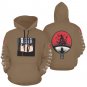 USA Size Women's BROWN Itachi Uchiha Anime All Over Print Hoodie