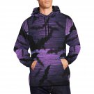 USA Size Bat Purple Men's Full Print Hoodie