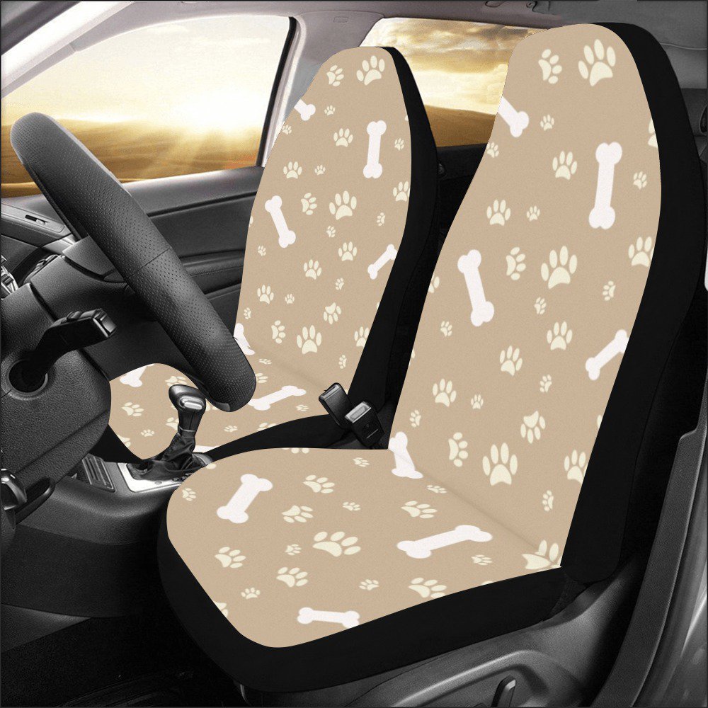 Paw Bone Pattern for Dog Lovers Car Seat Covers (Set of 2)