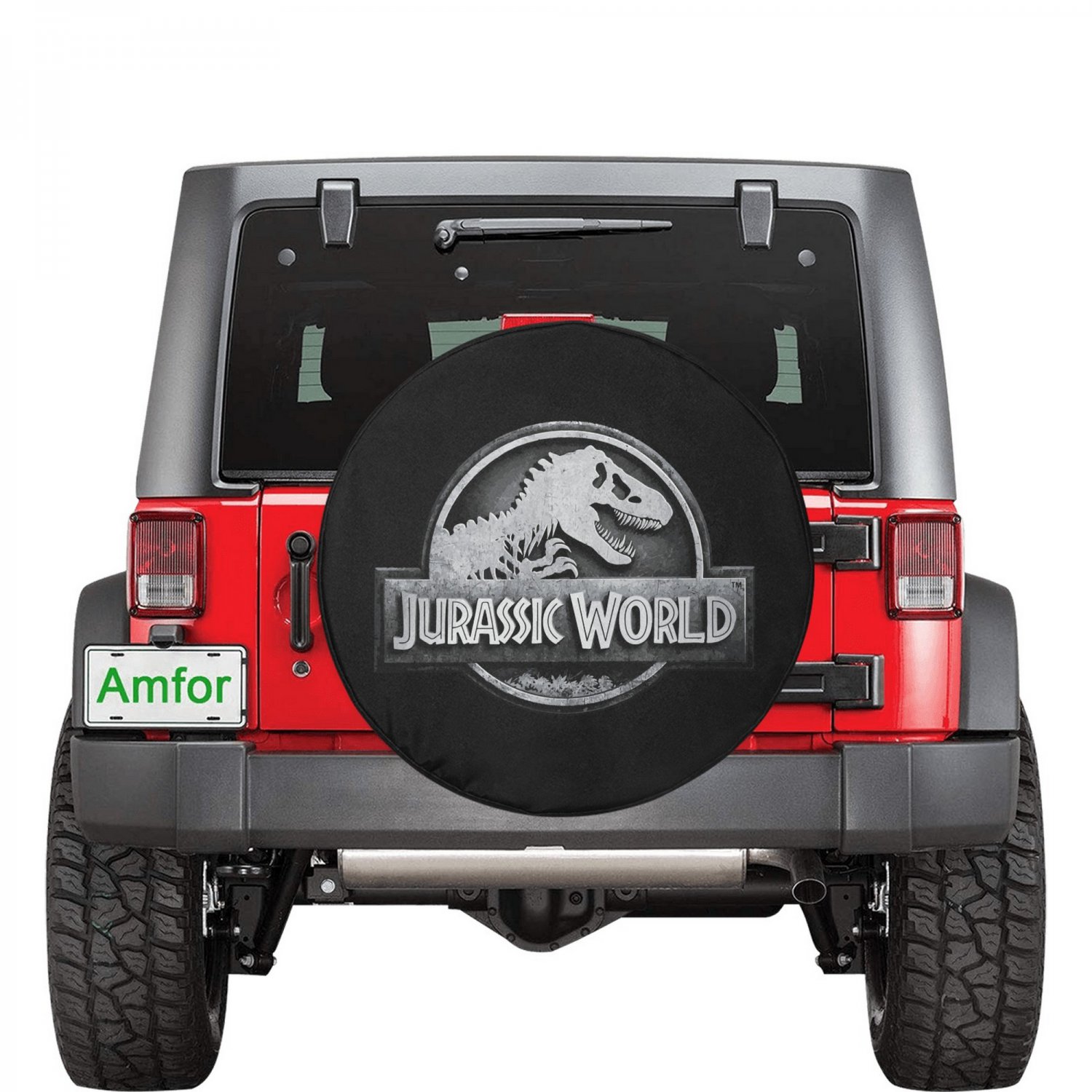 Dinosaur World Gray Theme Spare Tire Cover