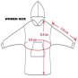 Women's Black Anime Cloud Ugly Christmas Blanket Hoodie