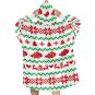 Women's White Anime Cloud Ugly Christmas Blanket Hoodie