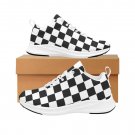 Men's Checkered Black and White Alpha Running Shoes