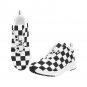 Men's Checkered Black and White Alpha Running Shoes