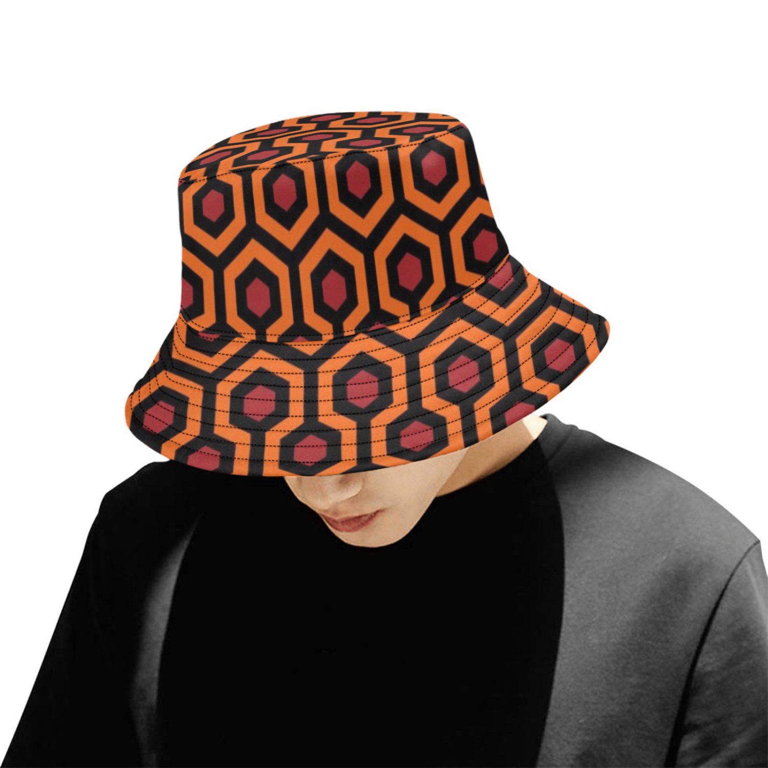 Overlook Geometry Pattern Unisex Summer Single-Layer Bucket Hat