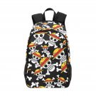 Straw Hat Pirates Anime Watercolor School Backpack with Side Mesh Pockets