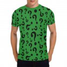 US SIZE Riddler Riddle Green Questions Men's Full Print T-Shirt Tee