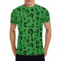 US SIZE Riddler Riddle Green Questions Men's Full Print T-Shirt Tee