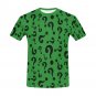 US SIZE Riddler Riddle Green Questions Men's Full Print T-Shirt Tee