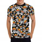 US SIZE Straw Hat Pirates Anime Men's Full Print T-Shirt Tee