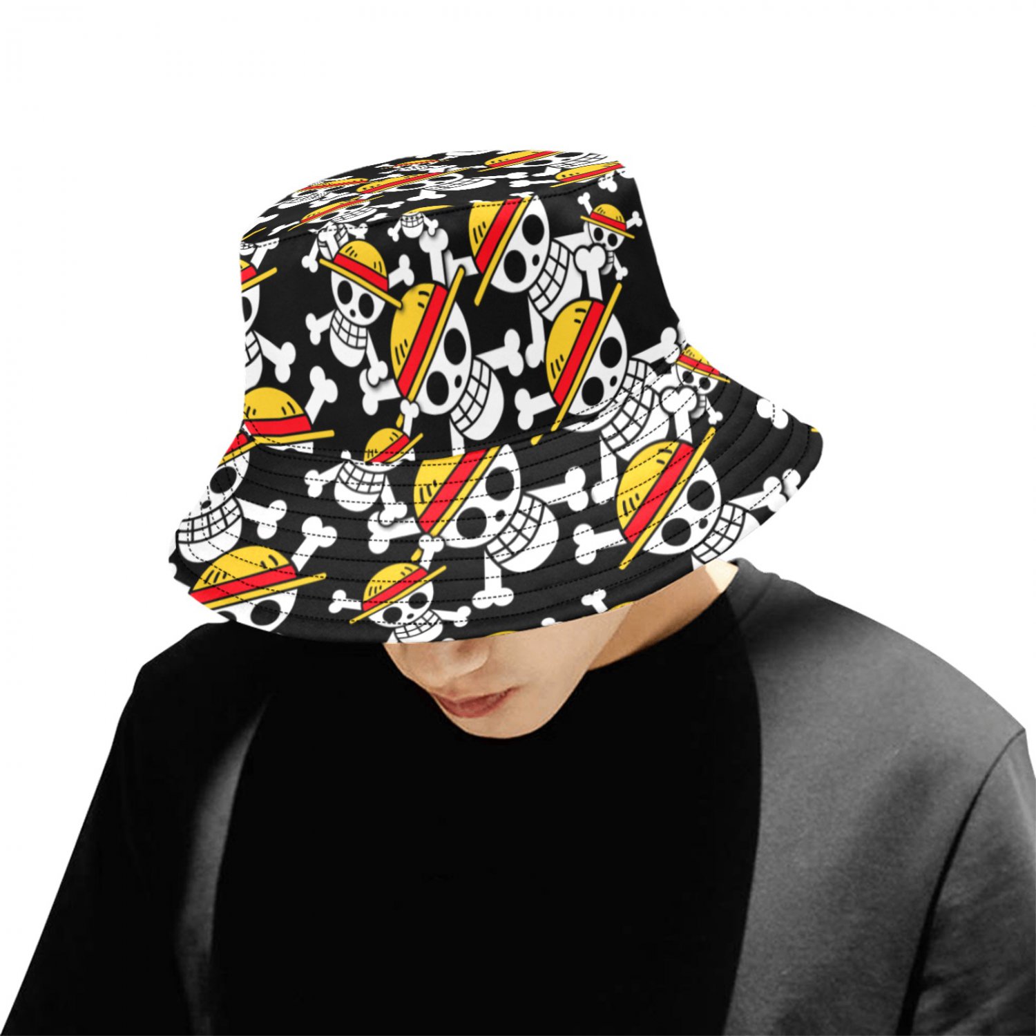 Straw Hat Pirates Anime Unisex Summer Single-Layer Bucket Hat
