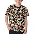 US SIZE Straw Hat Pirates Anime Big Kids' Full Print T-Shirt Tee