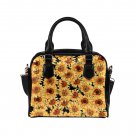 Sunflower Flower Floral PU Leather Shoulder Handbag Bag