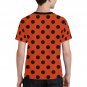 US SIZE Unisex Big Kids' Lady Bug Polkadot Black Red Full Print T-Shirt Tee