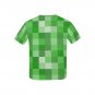US SIZE Unisex Big Kids' Green Pixel Gamers Theme Full Print T-Shirt Tee
