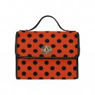Lady Bug Red Black Polkadot All Over Print Waterproof Canvas Bag Laptop Briefcase
