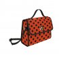 Lady Bug Red Black Polkadot All Over Print Waterproof Canvas Bag Laptop Briefcase