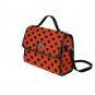 Lady Bug Red Black Polkadot All Over Print Waterproof Canvas Bag Laptop Briefcase