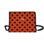 Lady Bug Red Black Polkadot All Over Print Waterproof Canvas Bag Laptop Briefcase