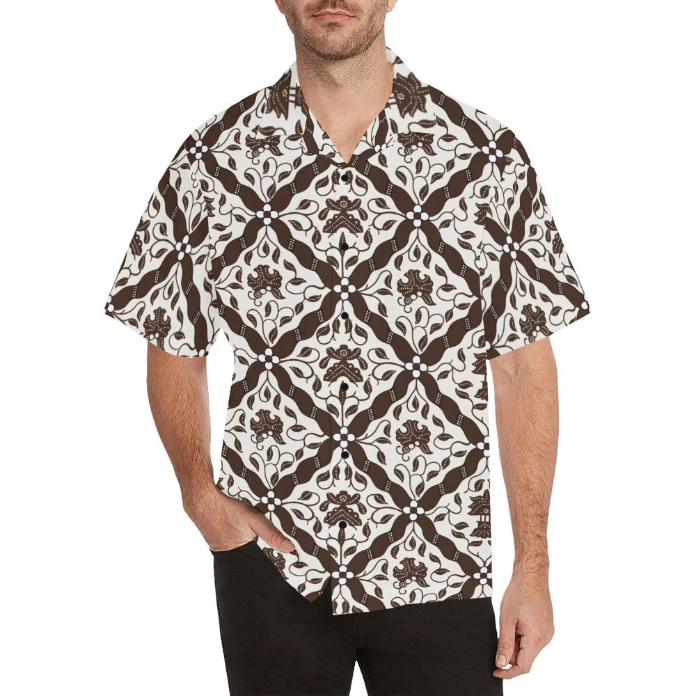 Batik Pattern Men's All Over Print Hawaiian Shirt