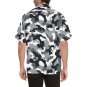 Gray Army Camouflage Pattern Men's All Over Print Hawaiian Shirt