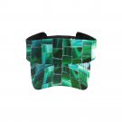 Green Emerald Tiles Pattern Visor Hat