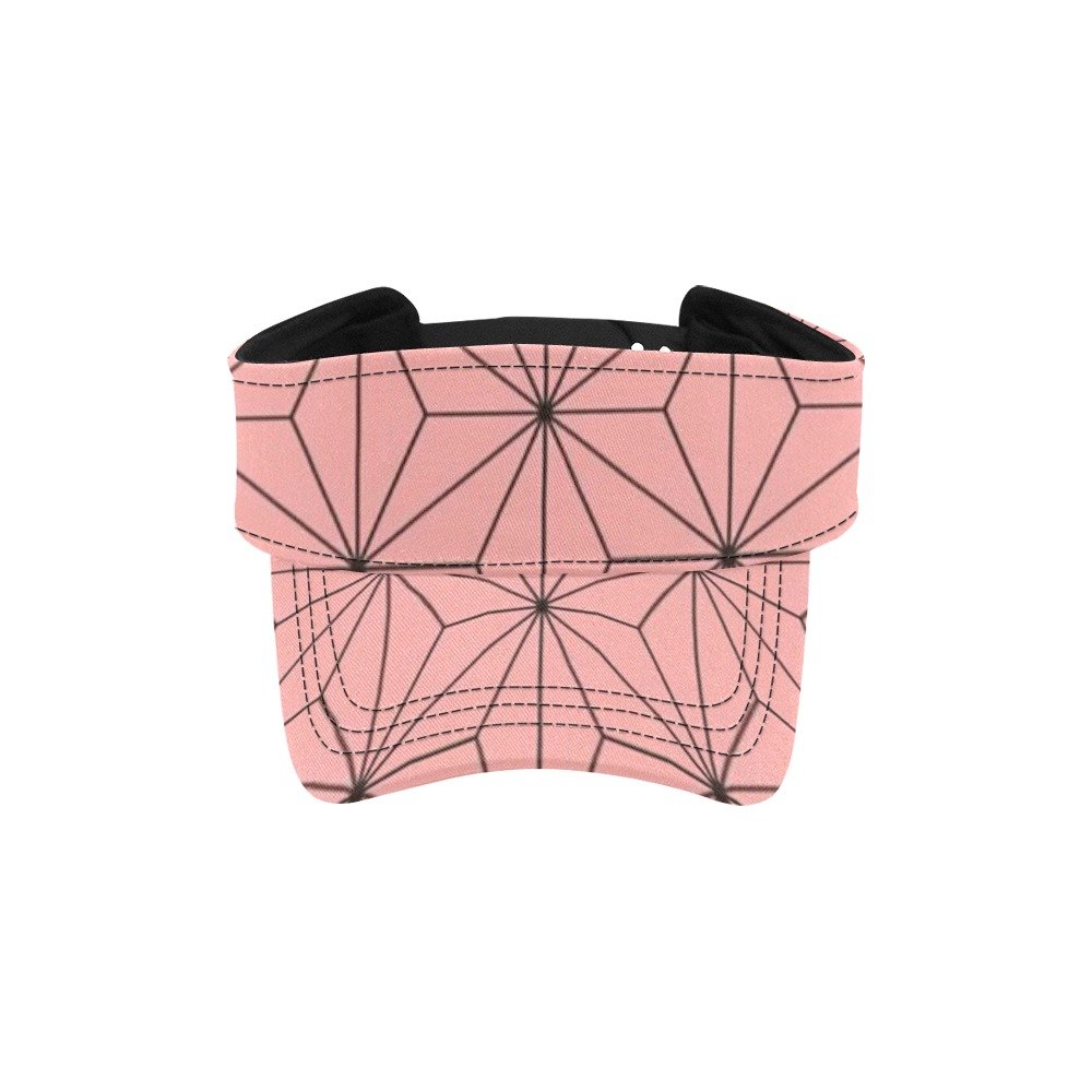 Pink Asanoha Hemp Leaf Anime Japanese Traditional Pattern Visor Hat