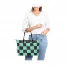 Demon Anime Checkered Black and Green Women's Classic Handbag