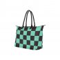 Demon Anime Checkered Black and Green Women's Classic Handbag