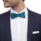 Blue Gold Marble Adjustable Bowtie