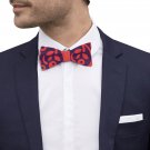 Ornamental Red and Purple Adjustable Bowtie