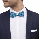 Ornamental Blue Adjustable Bowtie