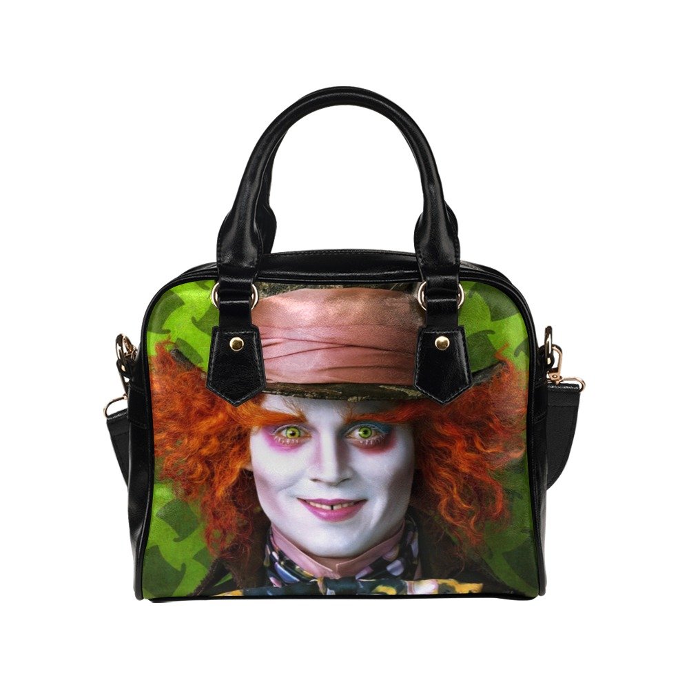 Johnny the Mad Hatter in Alice PU Leather Shoulder Handbag Bag