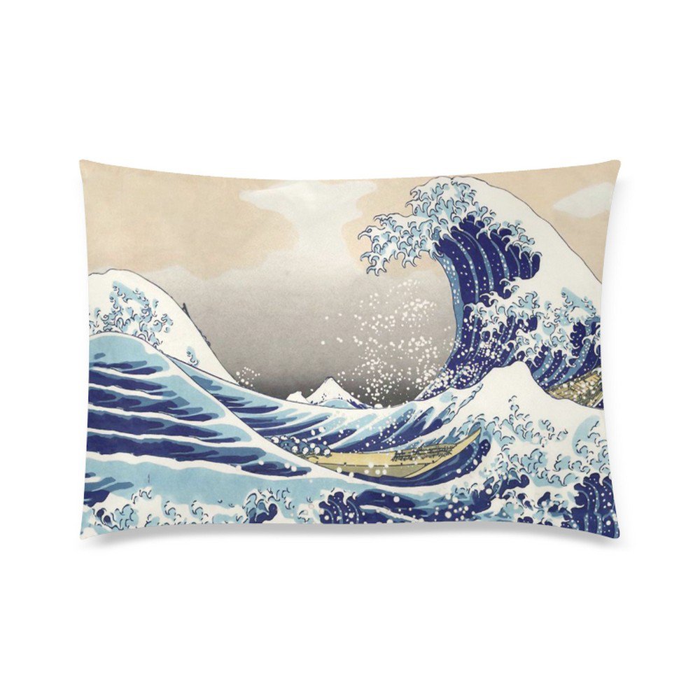 The Great Wave Tsunami Pillow Case 30" x 20" (2 sides)