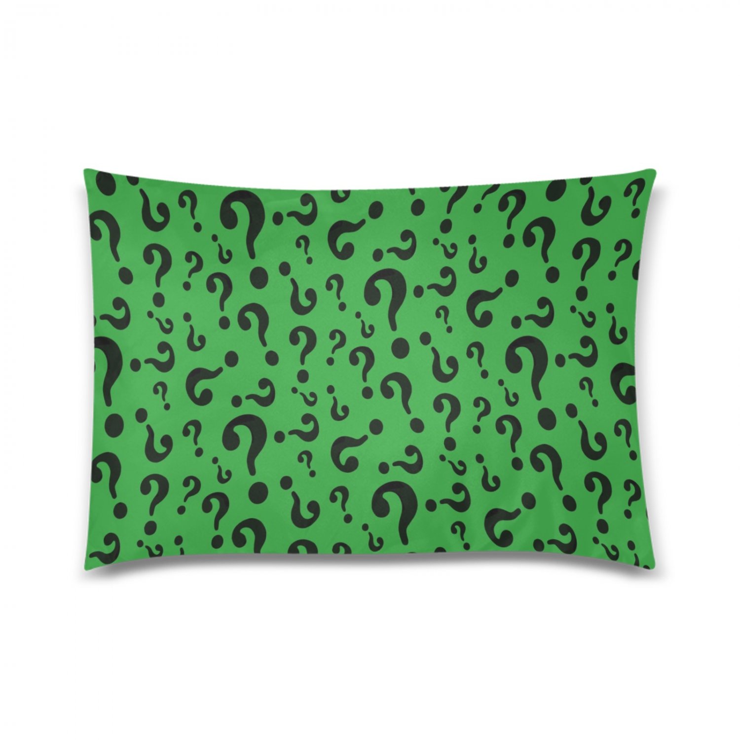 Riddler Riddle Green Questions Pillow Case 30" x 20" (2 sides)