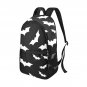 Bat Silhouette School Backpack with Side Mesh Pockets