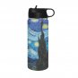 Starry Night Van Gogh Water Insulated Bottles With Straw Lid (18 OZ)