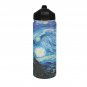 Starry Night Van Gogh Water Insulated Bottles With Straw Lid (18 OZ)