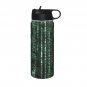 Matrix Raining Code Water Insulated Bottles With Straw Lid (18 OZ)