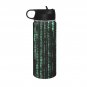 Matrix Raining Code Water Insulated Bottles With Straw Lid (18 OZ)