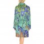 Women's Irises Van Gogh Fleece Robe