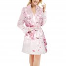 Women's Pink Peach Blossom Floral Flower Fleece Robe