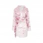 Women's Pink Peach Blossom Floral Flower Fleece Robe