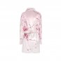 Women's Pink Peach Blossom Floral Flower Fleece Robe