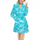 Women's Blue Clear Beach Fleece Robe